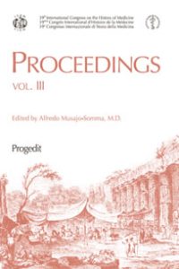 Proceedings 39th International Congress on the History of Medicine vol. III